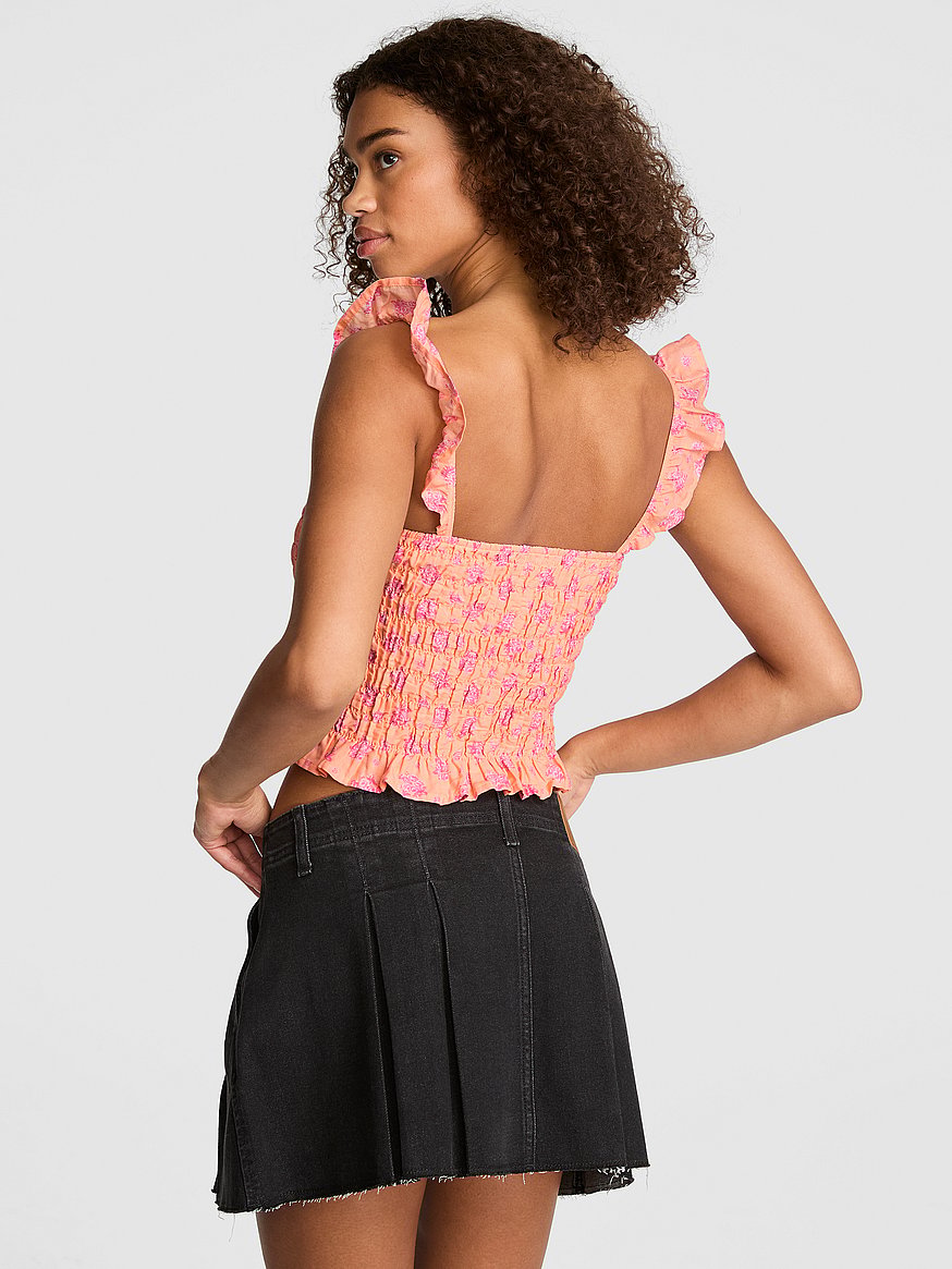 flirty fit smocked tank top flirty fit smocked tank top