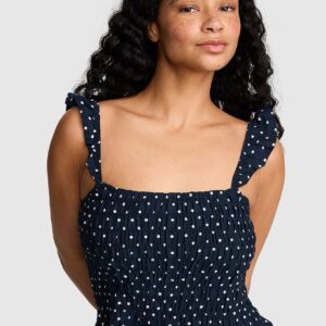 flirty fit smocked tank top