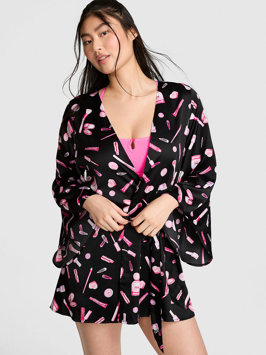 grwpink™ satin robe grwpink™ satin robe