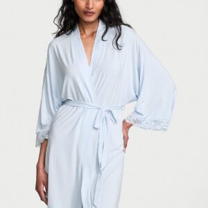 sosoft™ modal lace trim bridal short robe