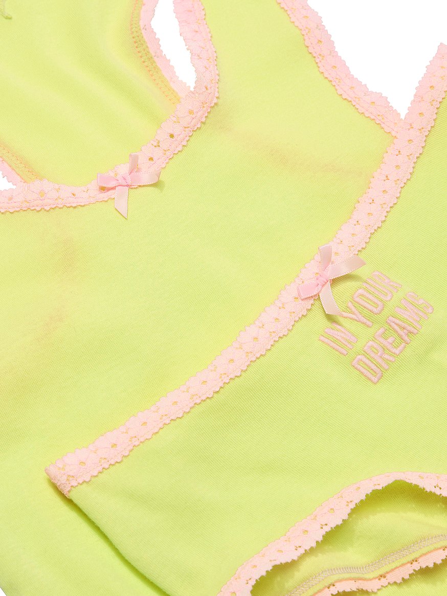 lace trim tank top & panty set lace trim tank top & panty set