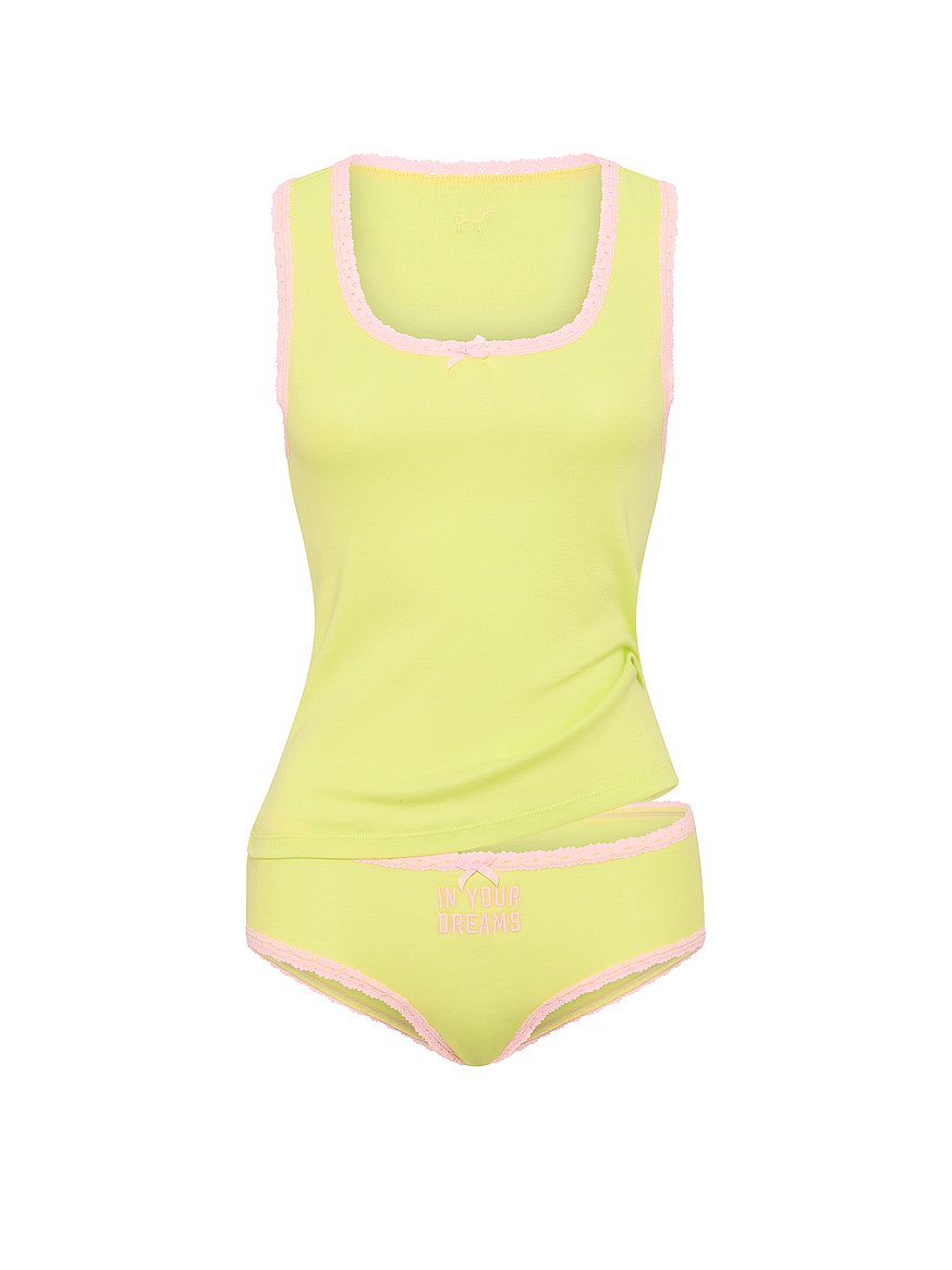 lace trim tank top & panty set lace trim tank top & panty set