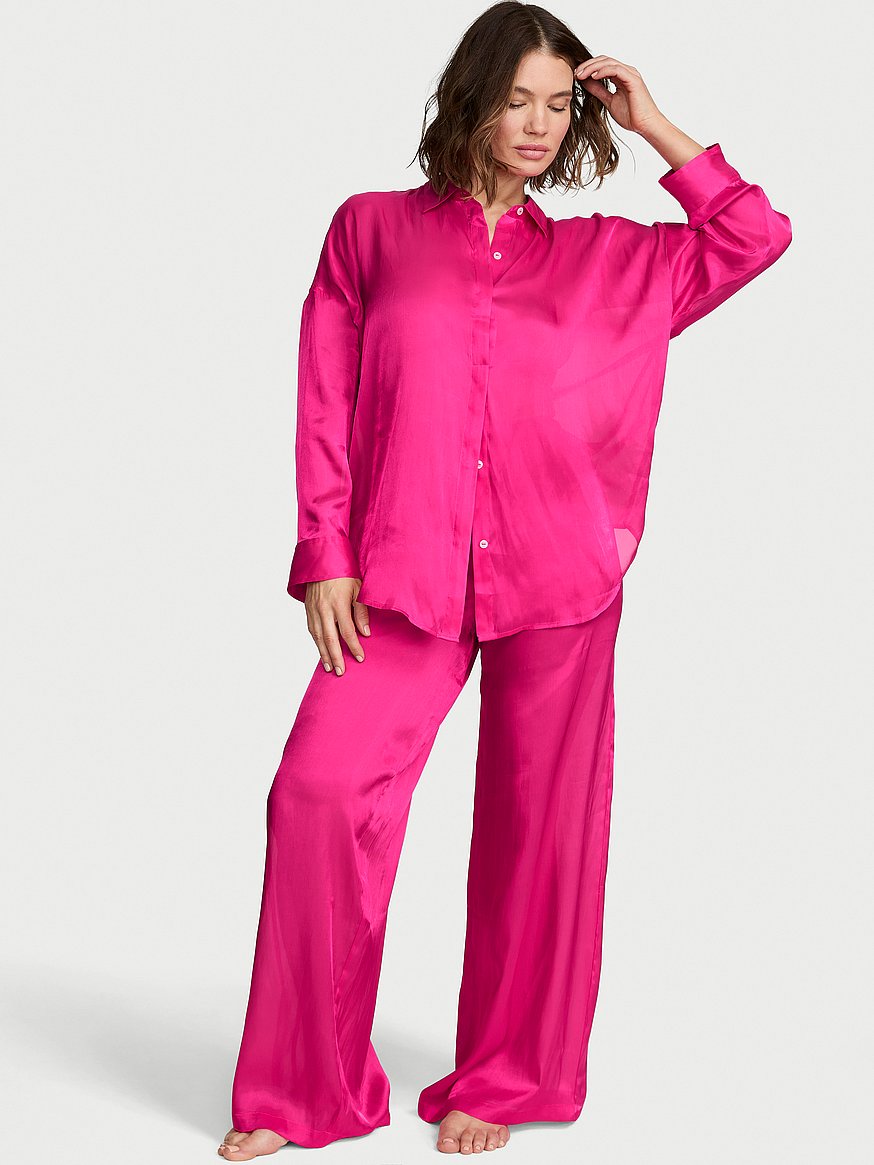 luxe sheer satin wide leg pant luxe sheer satin wide leg pant