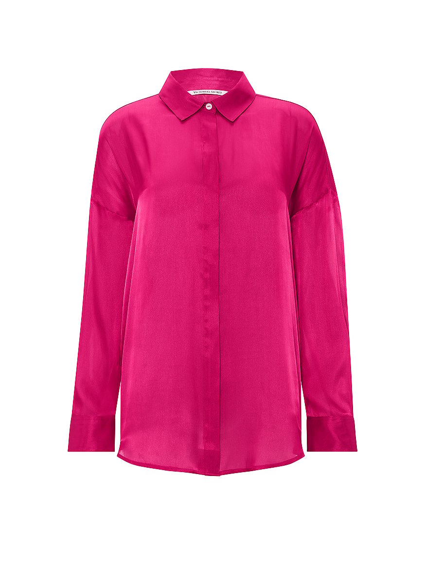 luxe sheer satin button front shirt luxe sheer satin button front shirt