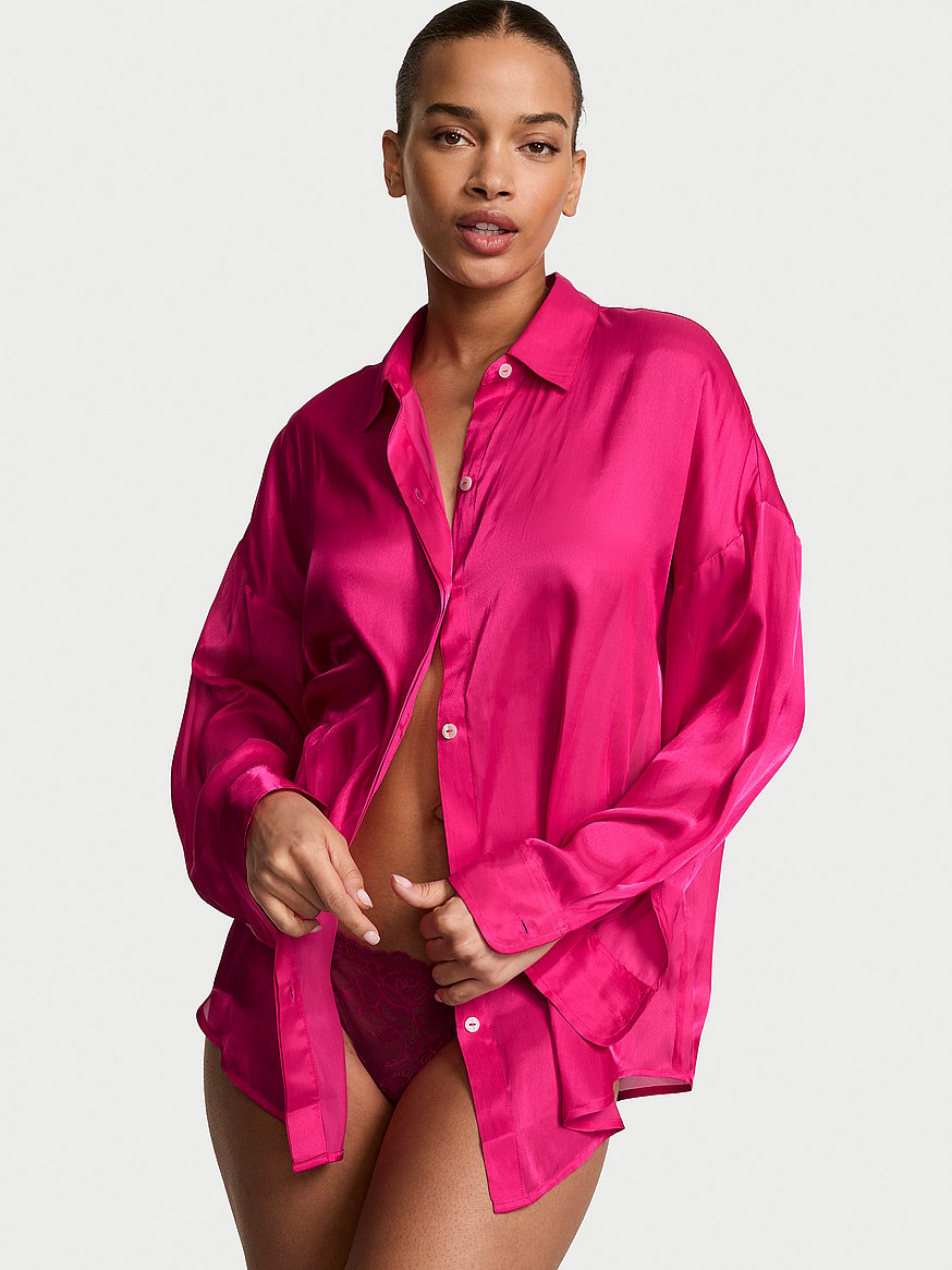 luxe sheer satin button front shirt luxe sheer satin button front shirt