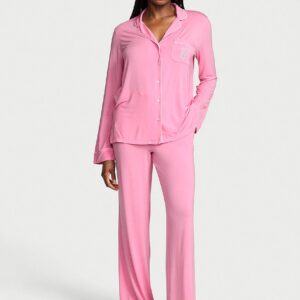 Витрина sosoft modal™ ribbed long pajama set