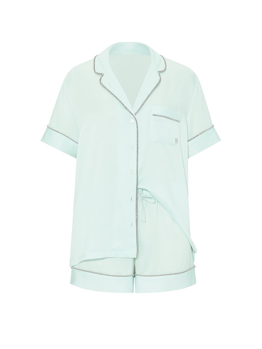 signature satin shine short pajama set signature satin shine short pajama set