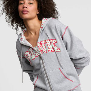 berry full zip hooded sweatshirt