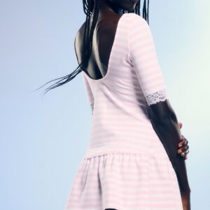 daphne boat neck flirty dress