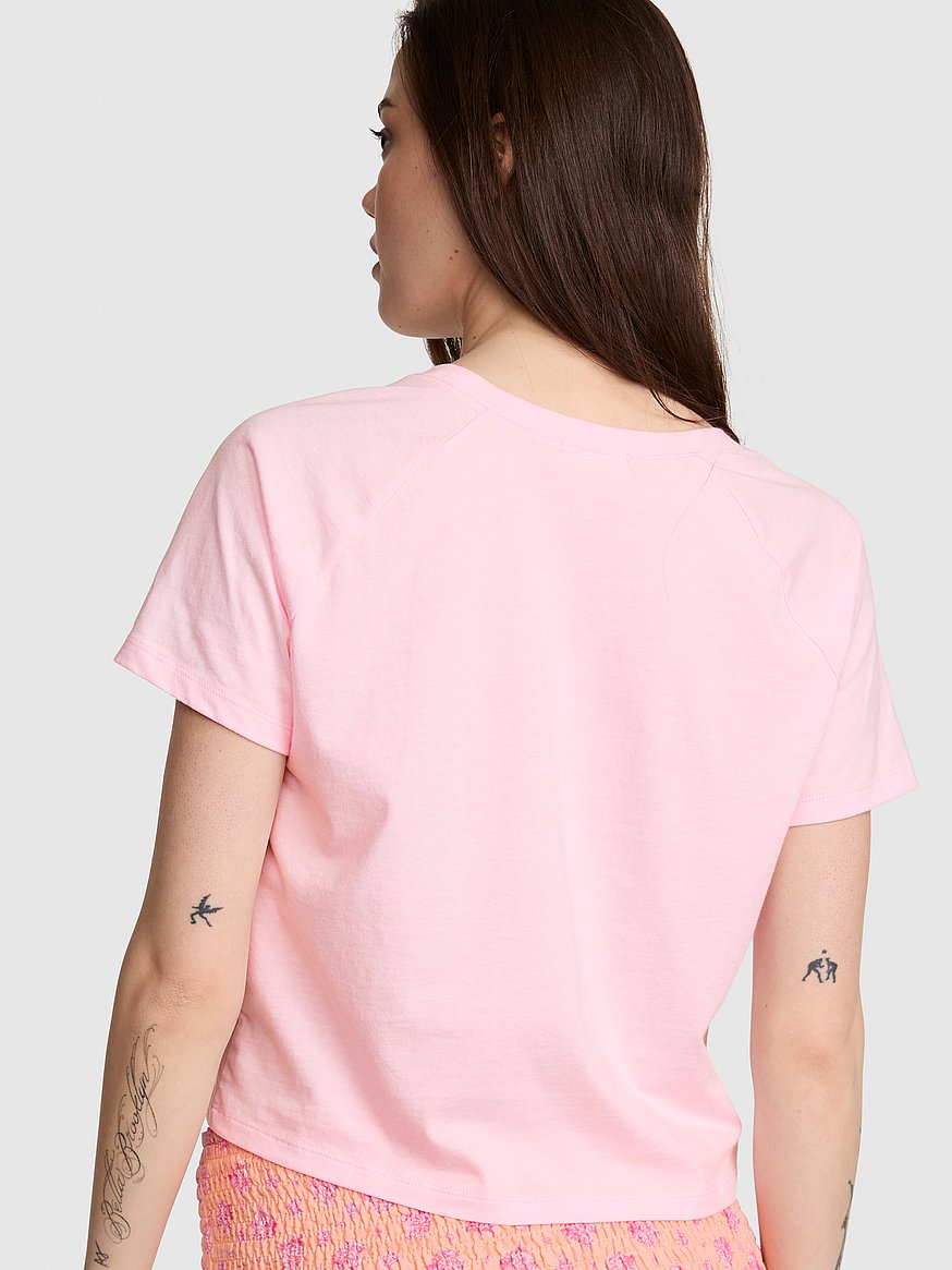 cotton raglan sleep tee cotton raglan sleep tee