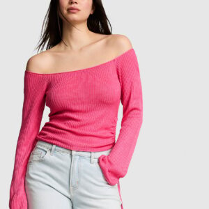 Витрина side ruched off the shoulder sweater