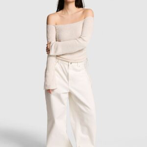 Витрина side ruched off the shoulder sweater