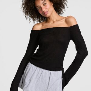 Витрина side ruched off the shoulder sweater