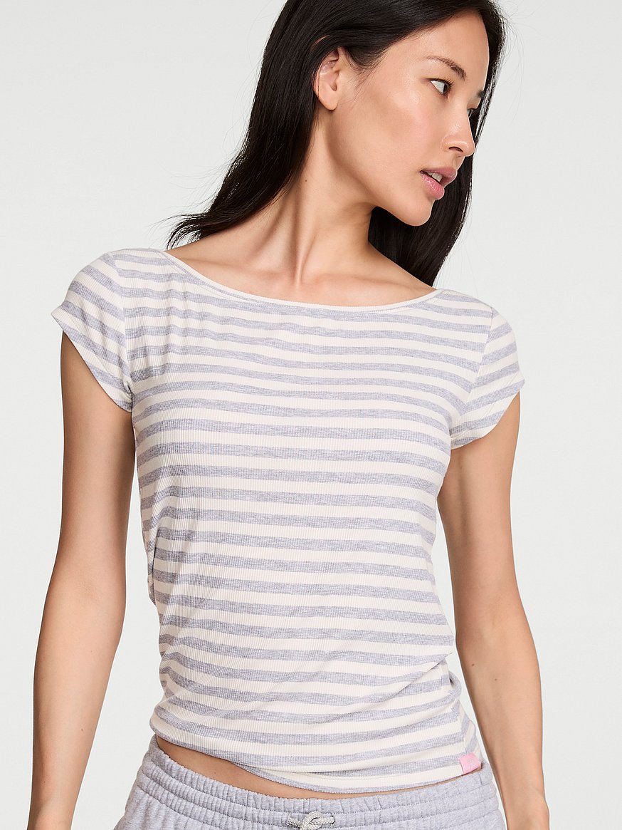 vs iconic rib boatneck tee vs iconic rib boatneck tee