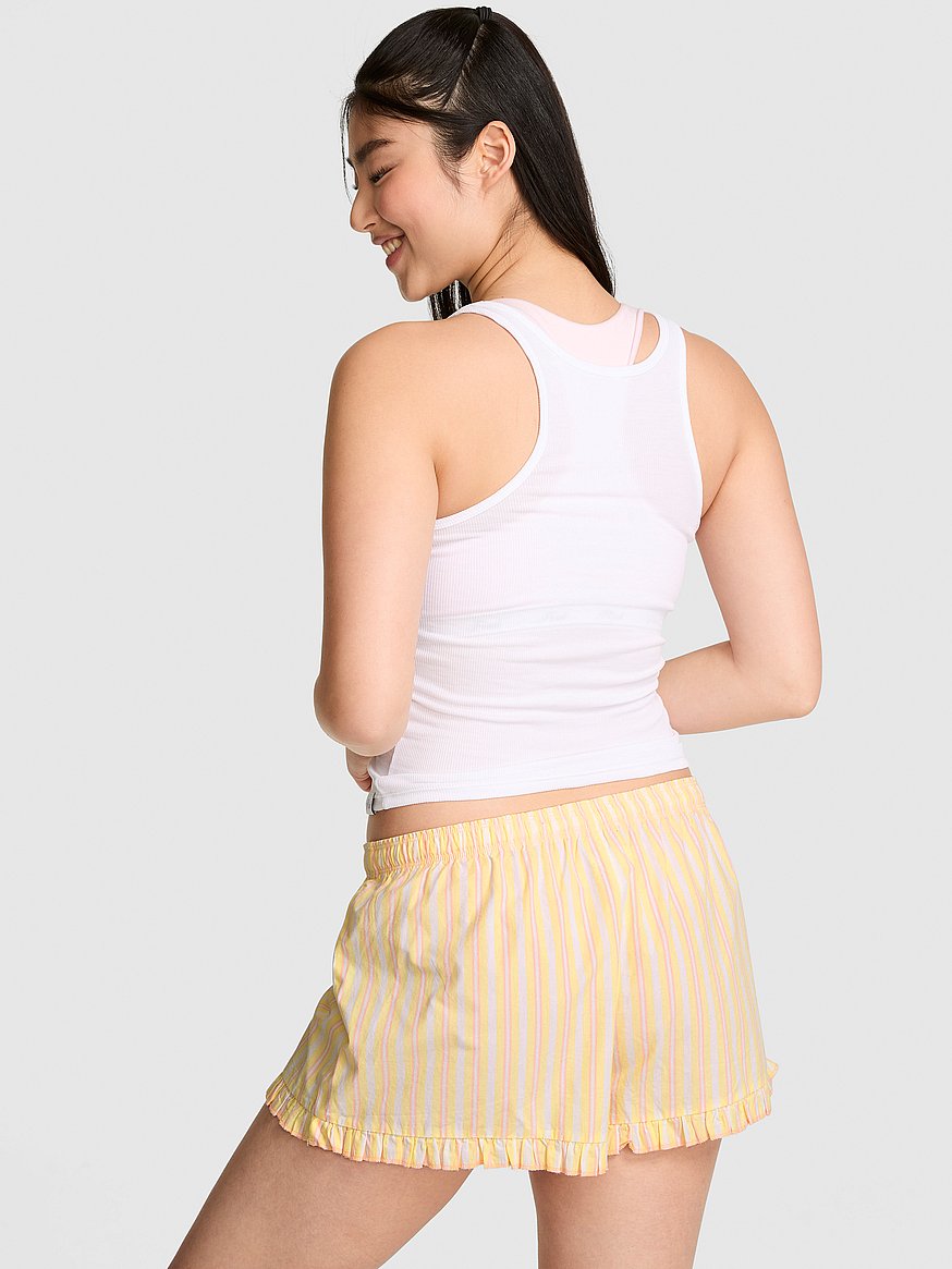 cotton boxy pajama shorts cotton boxy pajama shorts