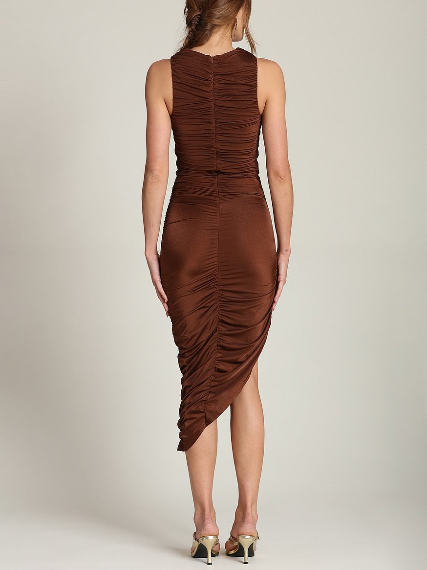 draped body con cowl neck dress draped body con cowl neck dress