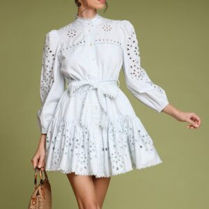 cotton broderie anglaise shirtdress