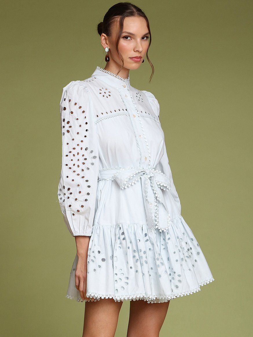 cotton broderie anglaise shirtdress cotton broderie anglaise shirtdress