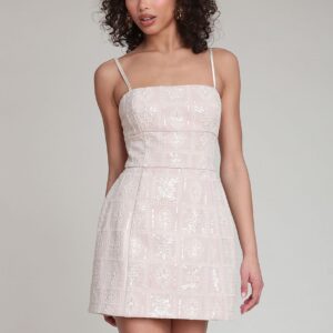 Витрина sequin embroidered chiffon mini dress