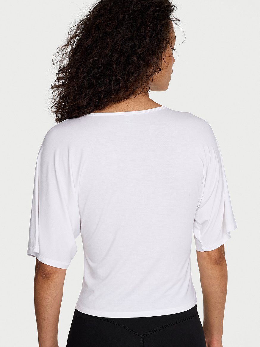 vsx drapey knit side ruched tee vsx drapey knit side ruched tee