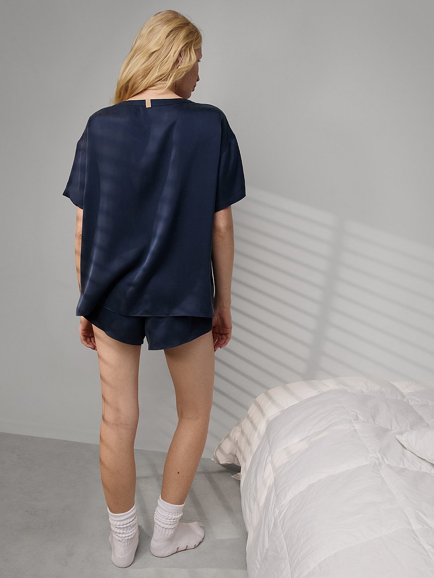 washable silk tee short set washable silk tee short set
