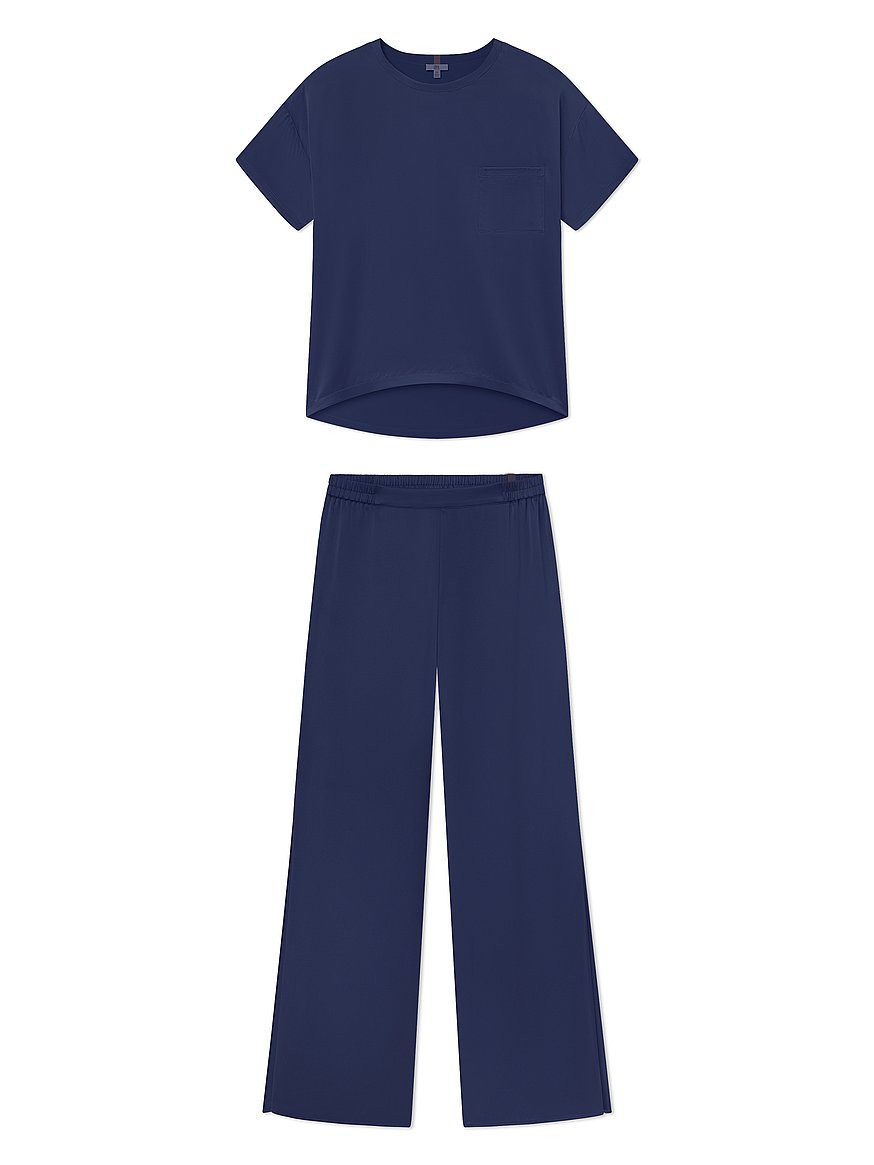 washable silk tee pant set washable silk tee pant set