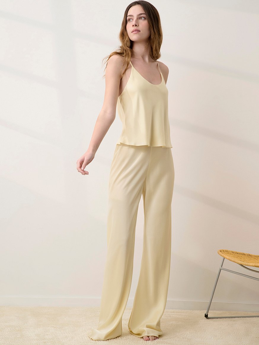 washable silk bias cami & pant pajama set washable silk bias cami & pant pajama set
