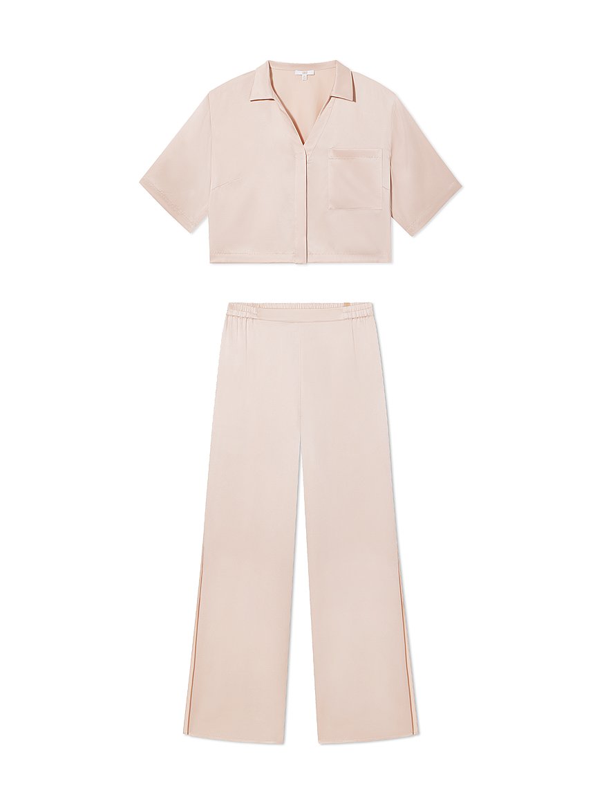 washable silk high rise pant set washable silk high rise pant set