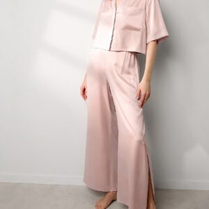 washable silk high rise pant set