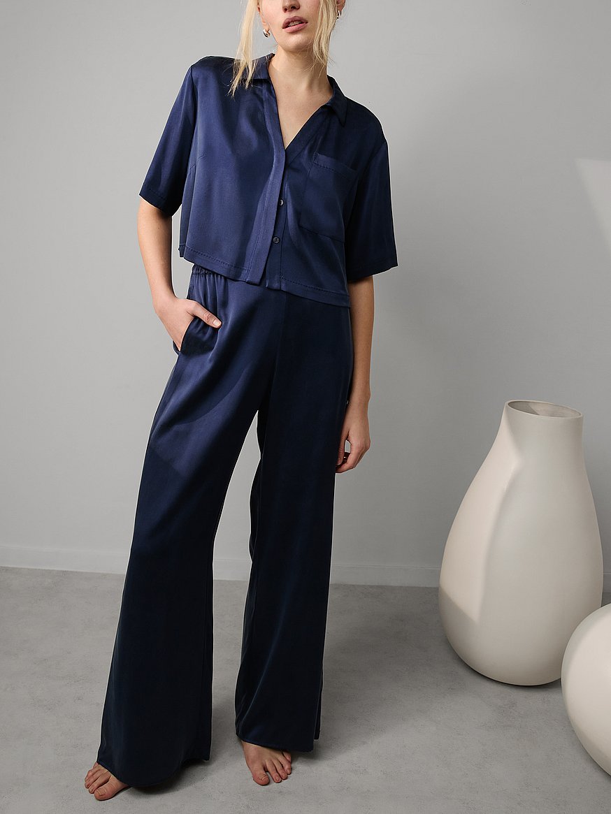 washable silk high rise pant set washable silk high rise pant set