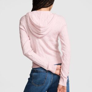 hudson cable knit full zip hoodie