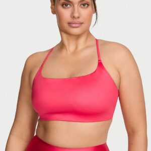 Home vsx glossytech™ strappy back sports bra