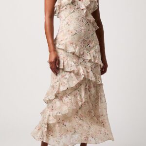 Витрина bryson ruffled embroidered sequin dress