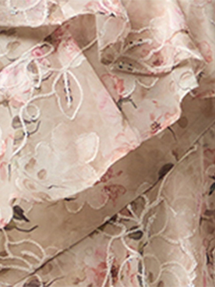 bryson ruffled embroidered sequin dress bryson ruffled embroidered sequin dress