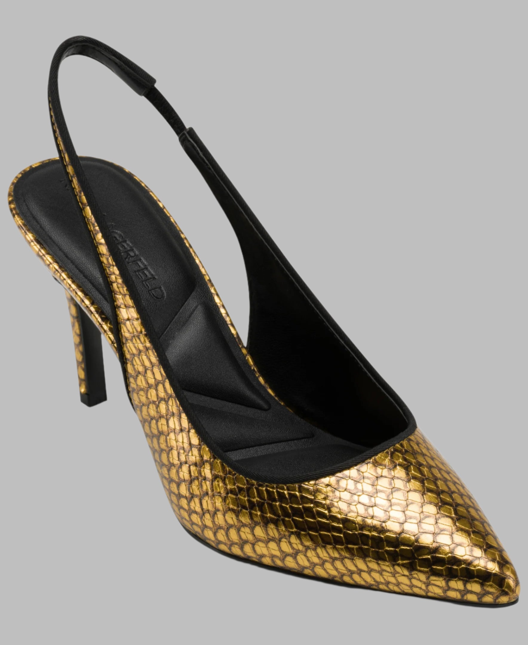 rosalyn slingback kl150095 goldblk 3 4profileview rosalyn slingback kl150095 goldblk 3 4profileview