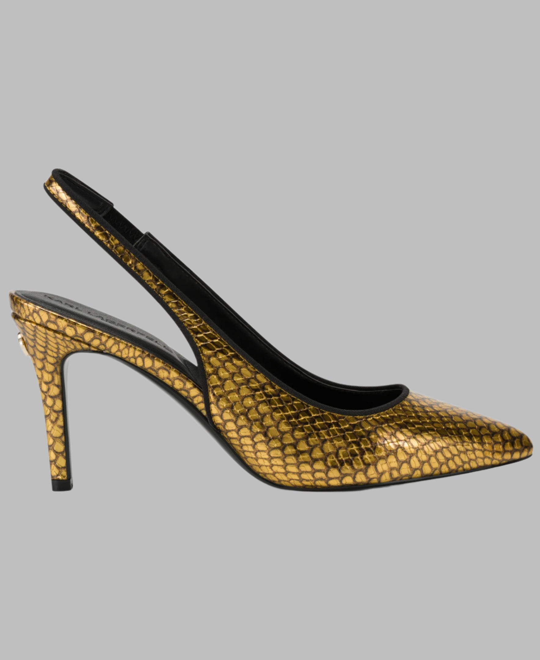 rosalyn slingback kl150095 goldblk sideview rosalyn slingback kl150095 goldblk sideview