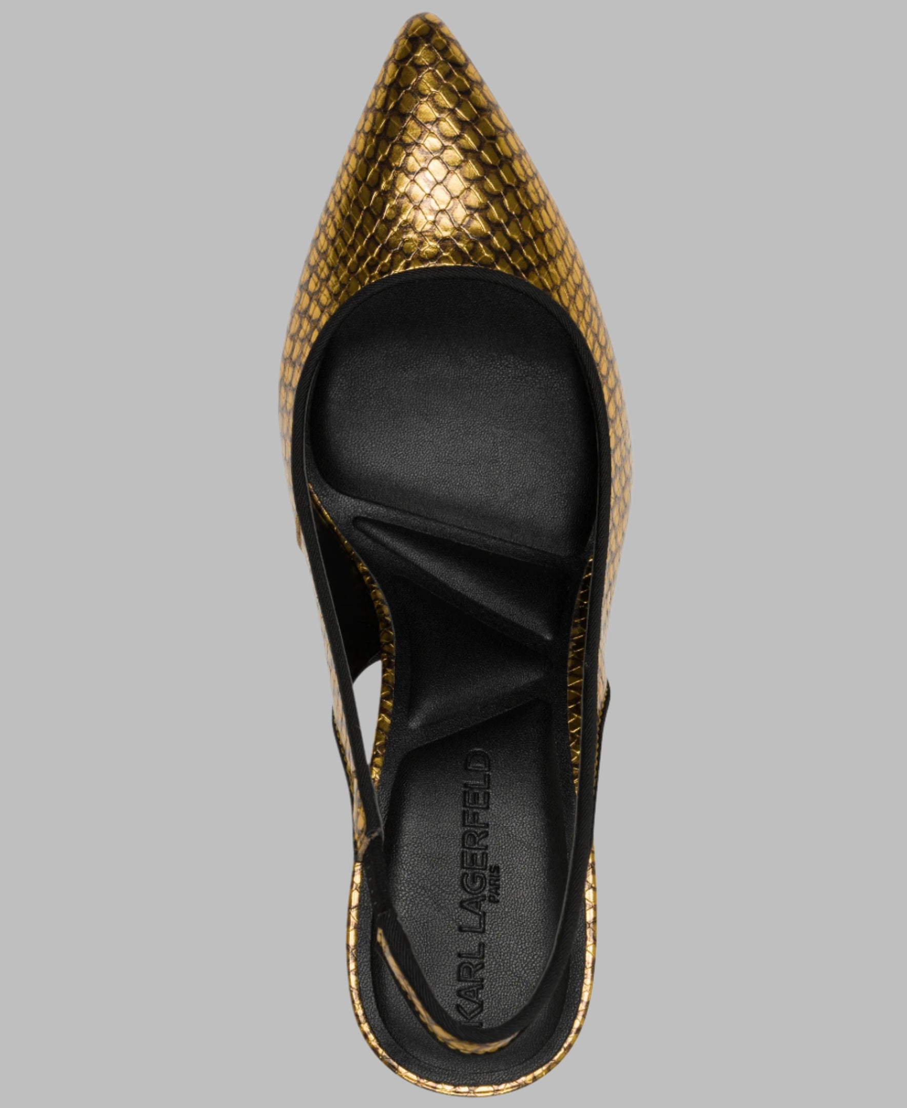 rosalyn slingback kl150095 goldblk topdownview rosalyn slingback kl150095 goldblk topdownview