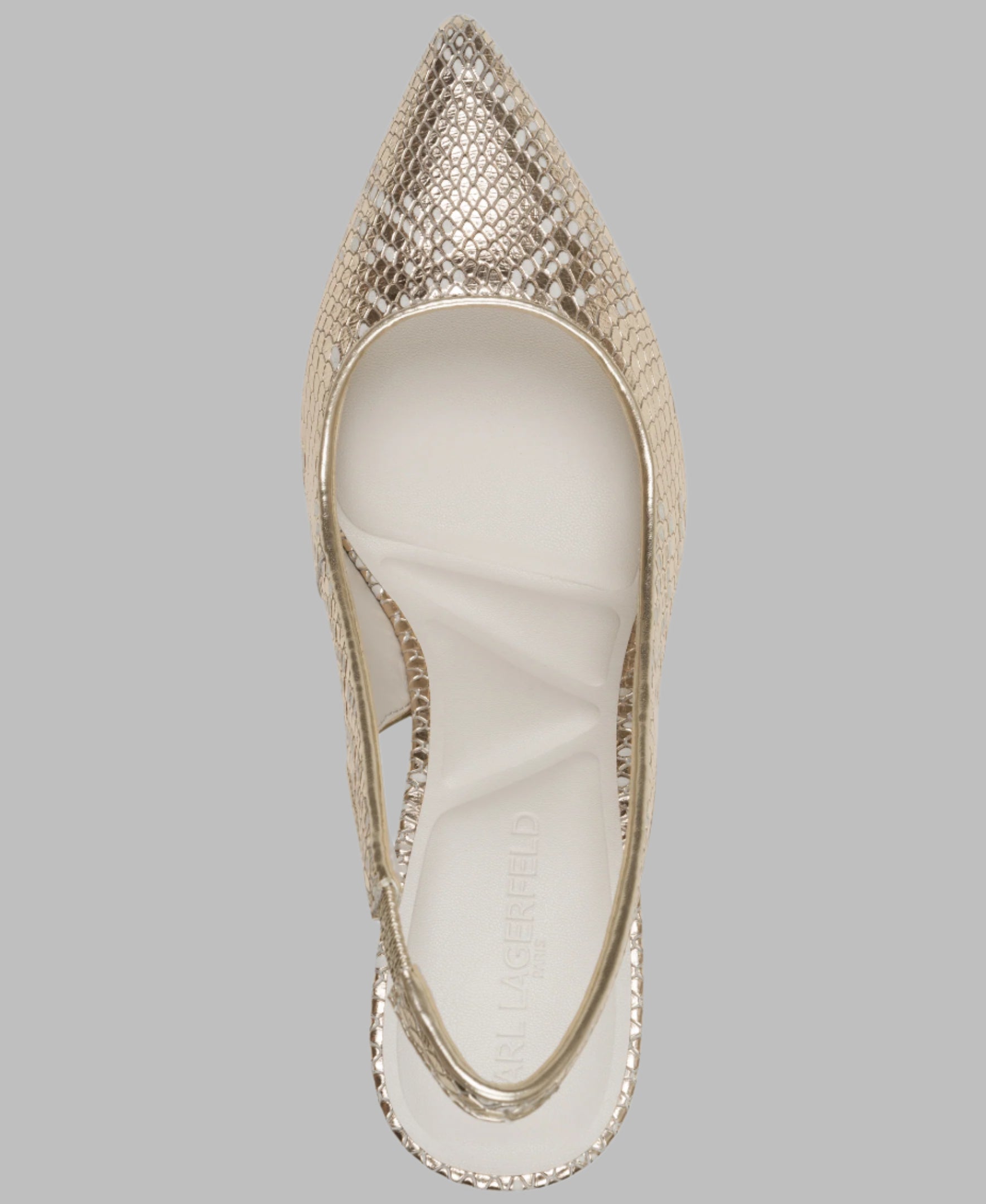 rosalyn slingback kl157785 whitegold topdownview rosalyn slingback kl157785 whitegold topdownview