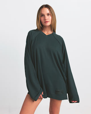 nikeskims airy Женский топ оверсайз с v образным вырезом и длинными рукавами nikeskims airy Женский топ оверсайз с v образным вырезом и длинными рукавами