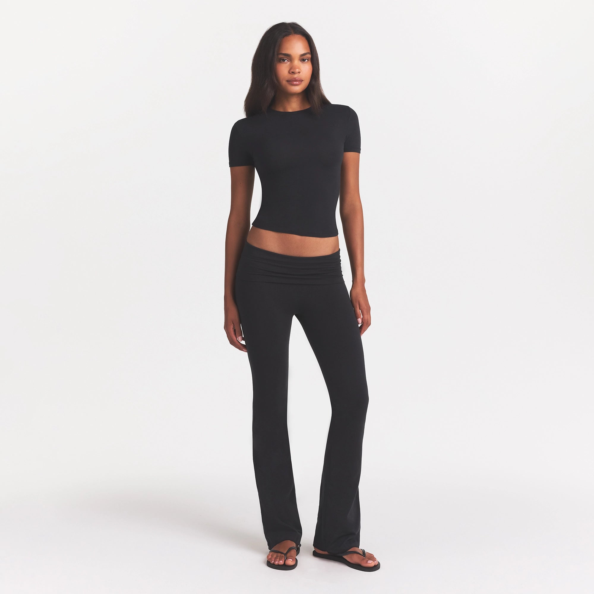 cotton jersey foldover pant cotton jersey foldover pant