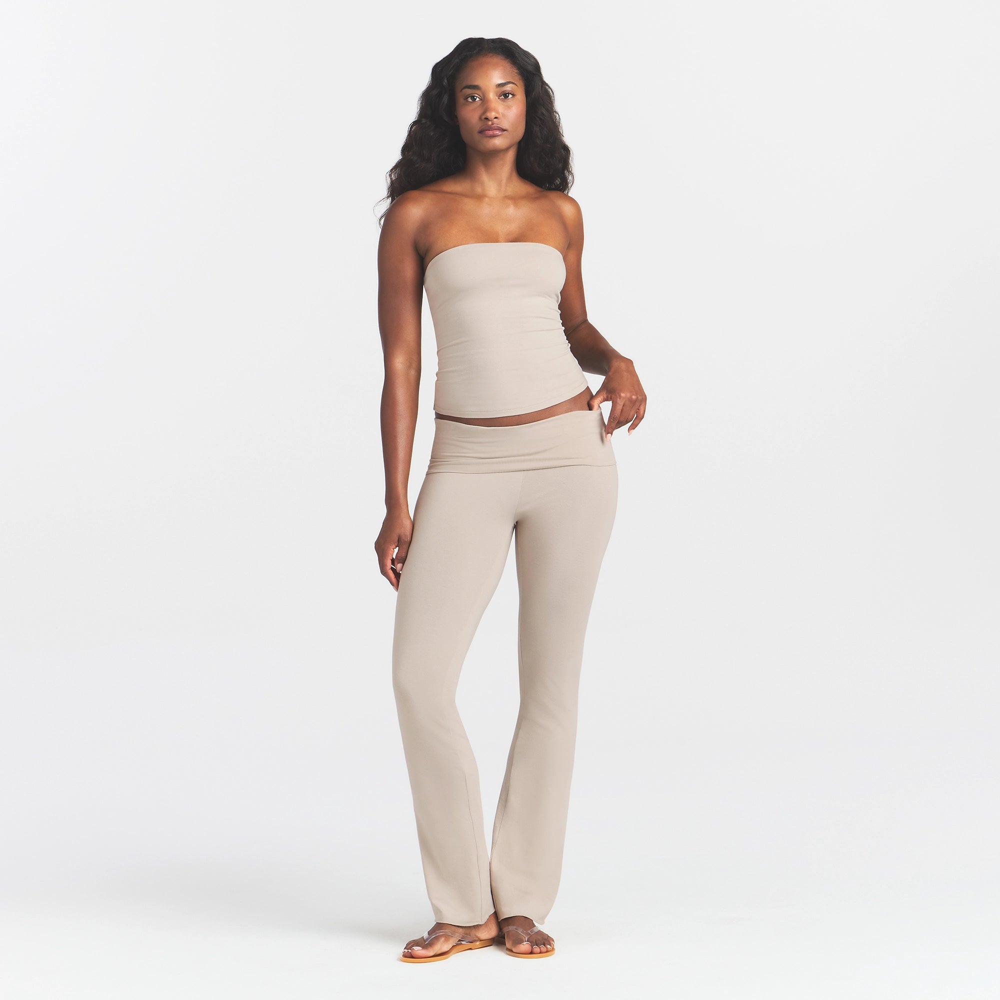 cotton jersey foldover pant cotton jersey foldover pant