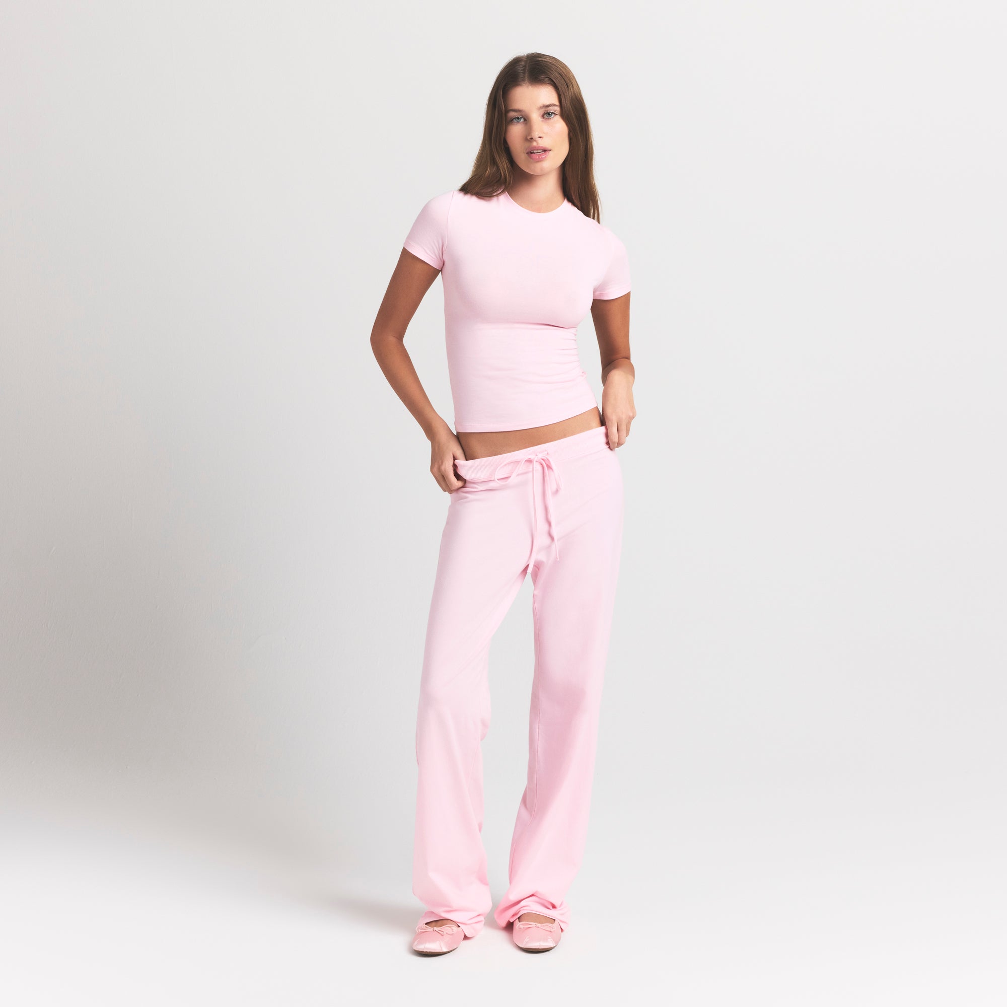 cotton jersey straight leg pant cotton jersey straight leg pant