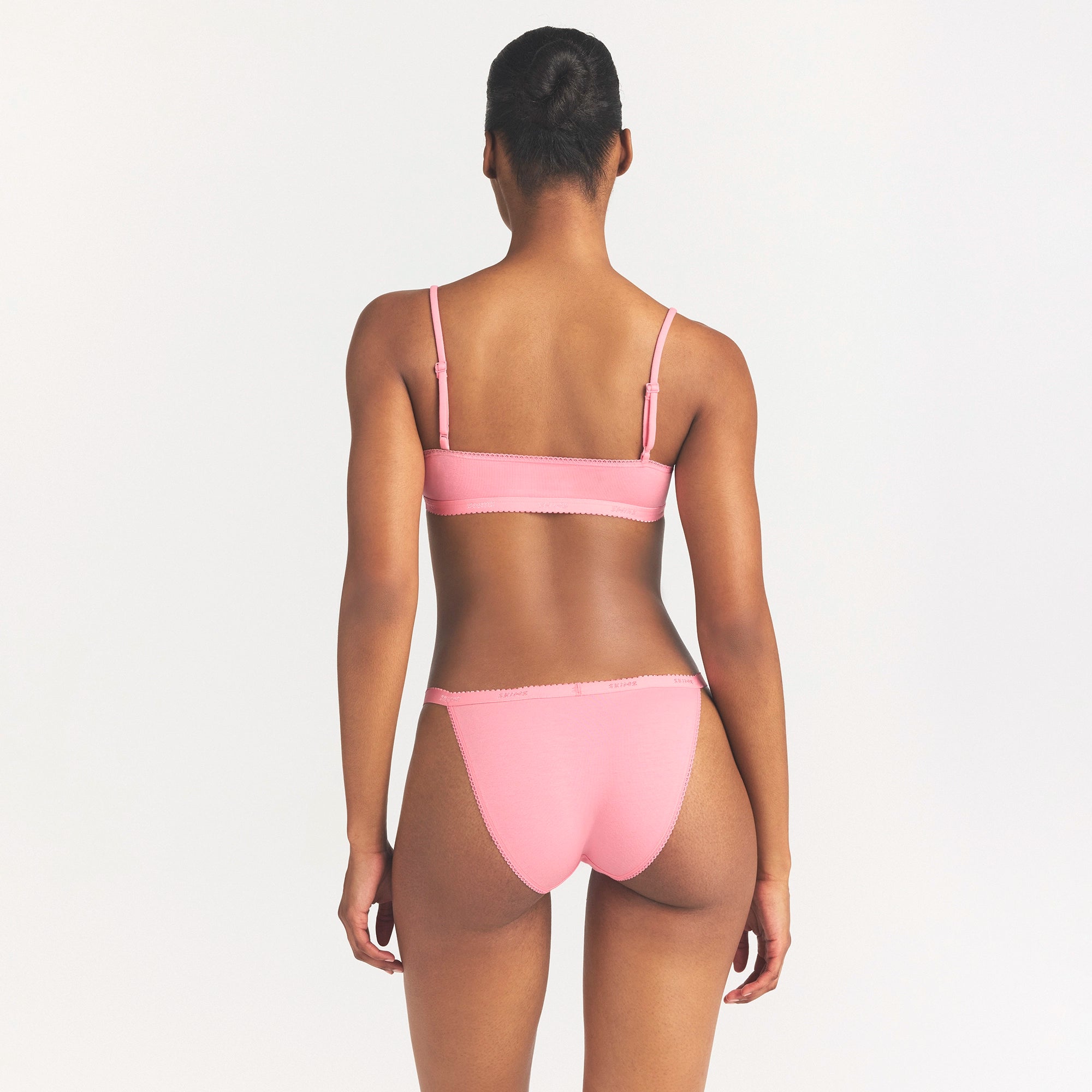 lightweight cotton logo picot string bikini lightweight cotton logo picot string bikini