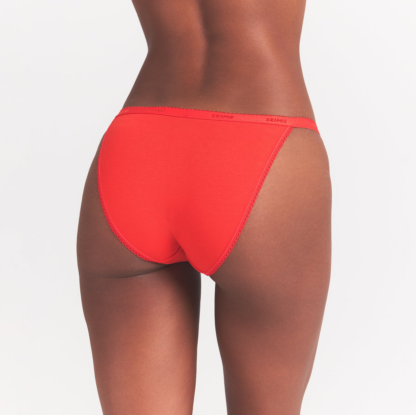lightweight cotton logo picot string bikini lightweight cotton logo picot string bikini