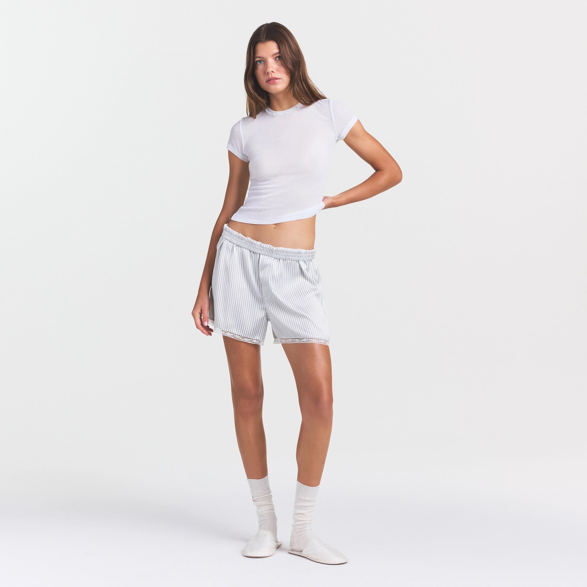 woven shine lace boxer woven shine lace boxer