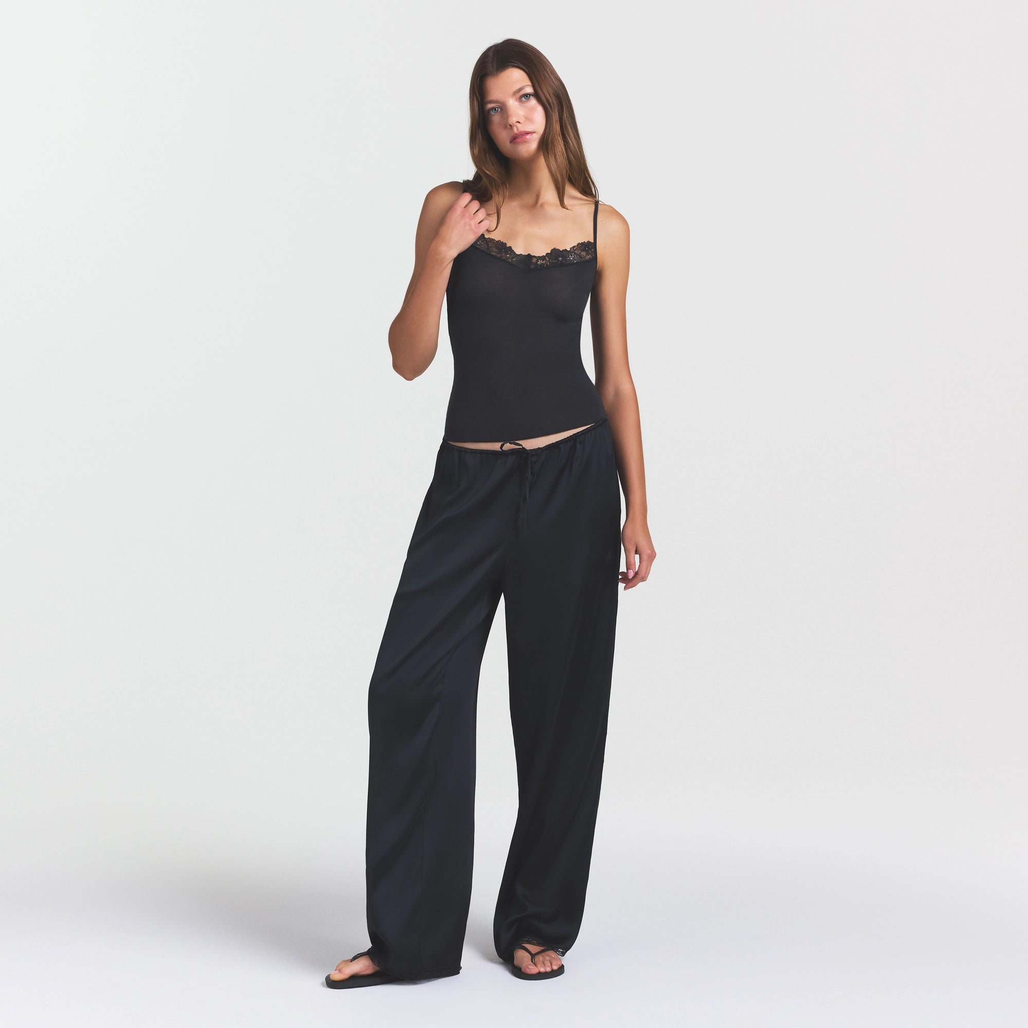 woven shine lace pant woven shine lace pant