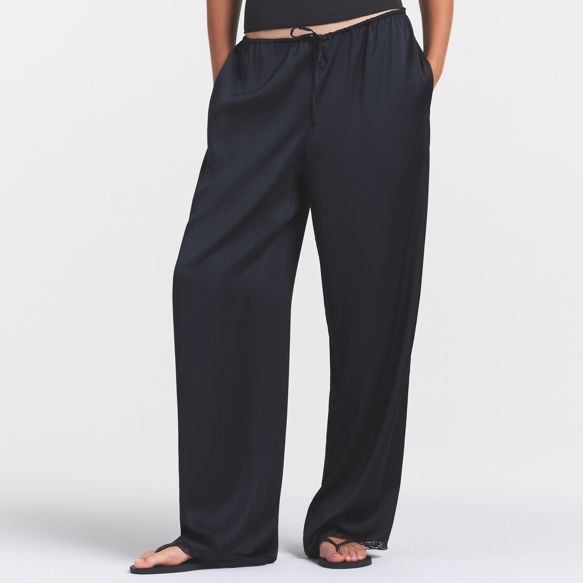 woven shine lace pant woven shine lace pant