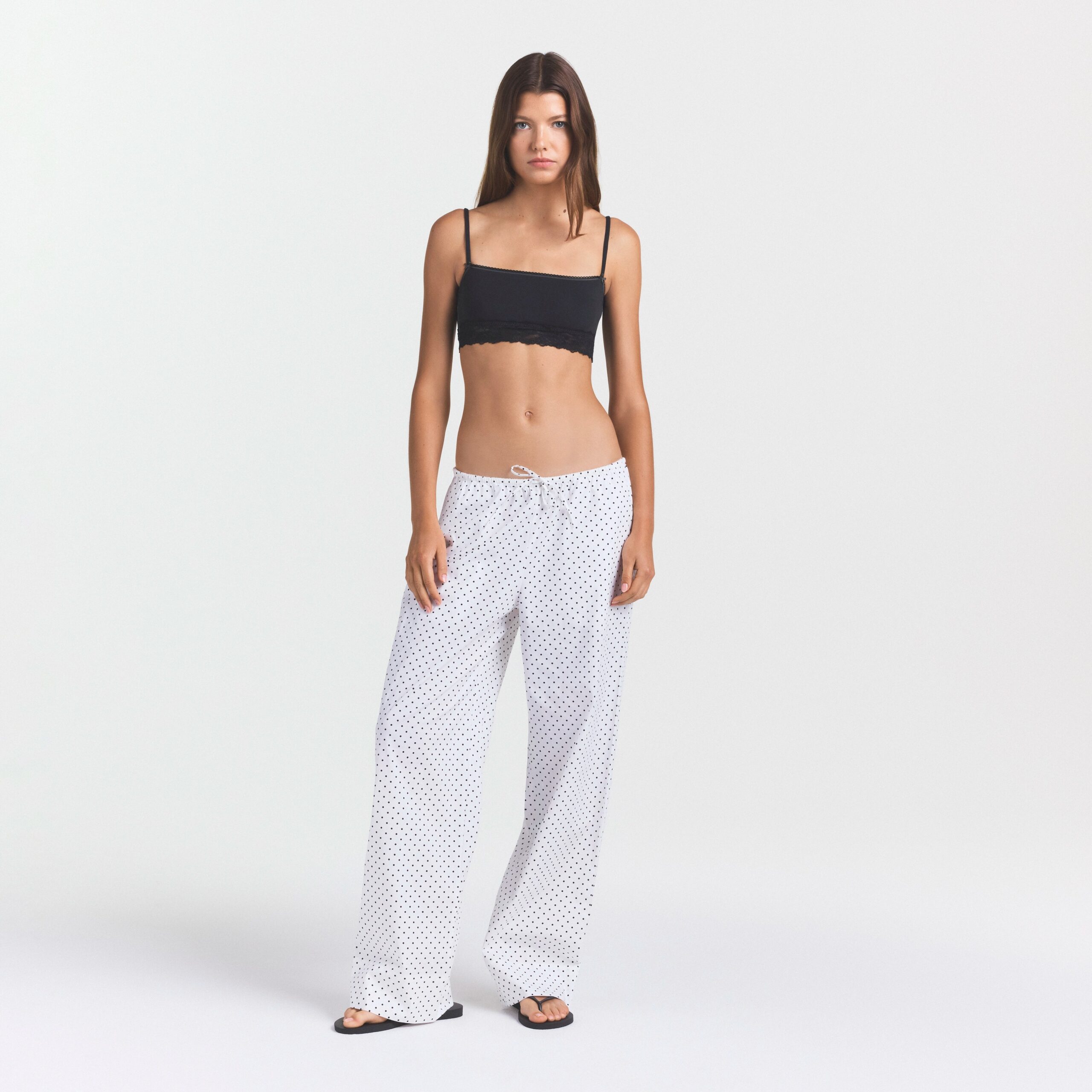 cotton poplin sleep straight leg pant cotton poplin sleep straight leg pant