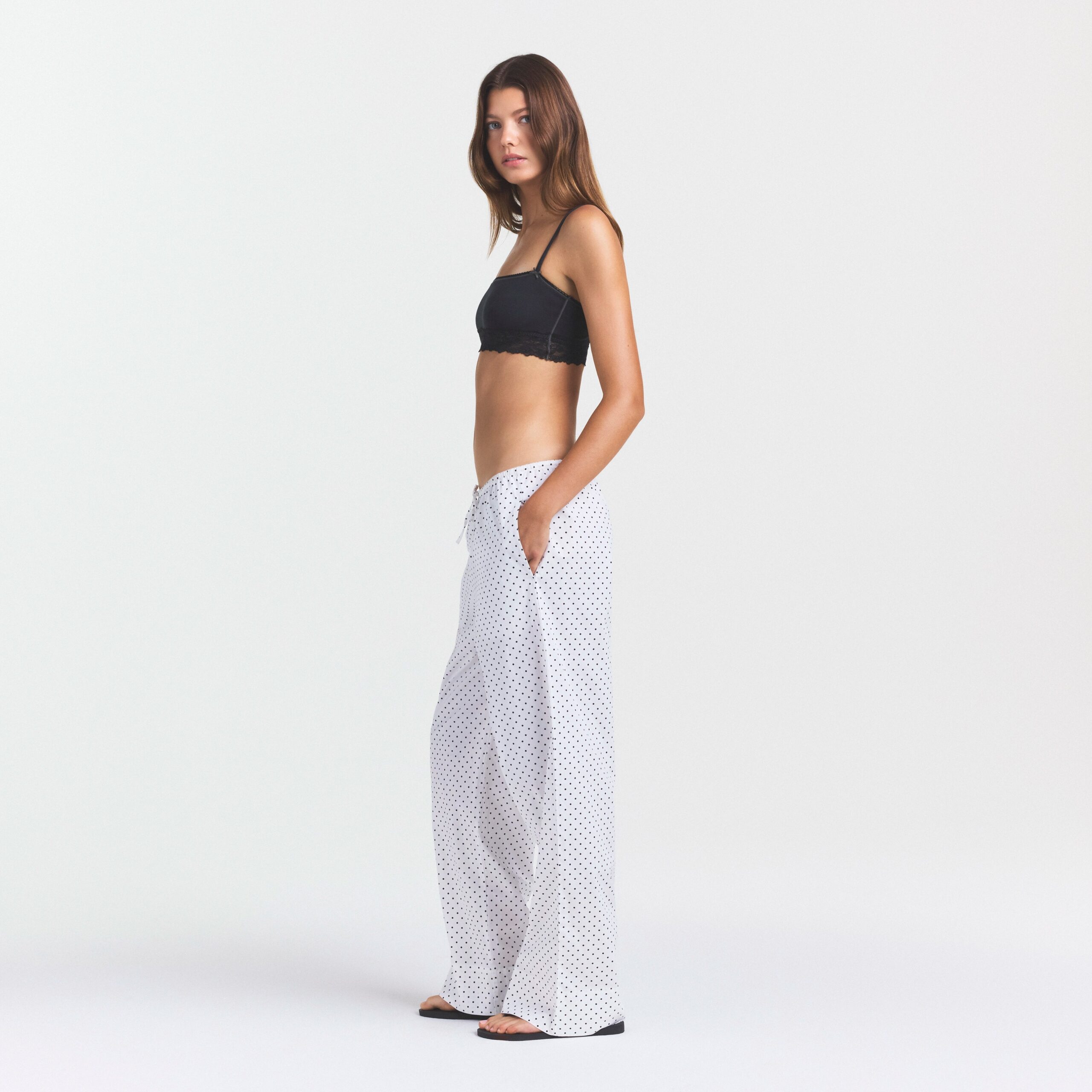 cotton poplin sleep straight leg pant cotton poplin sleep straight leg pant