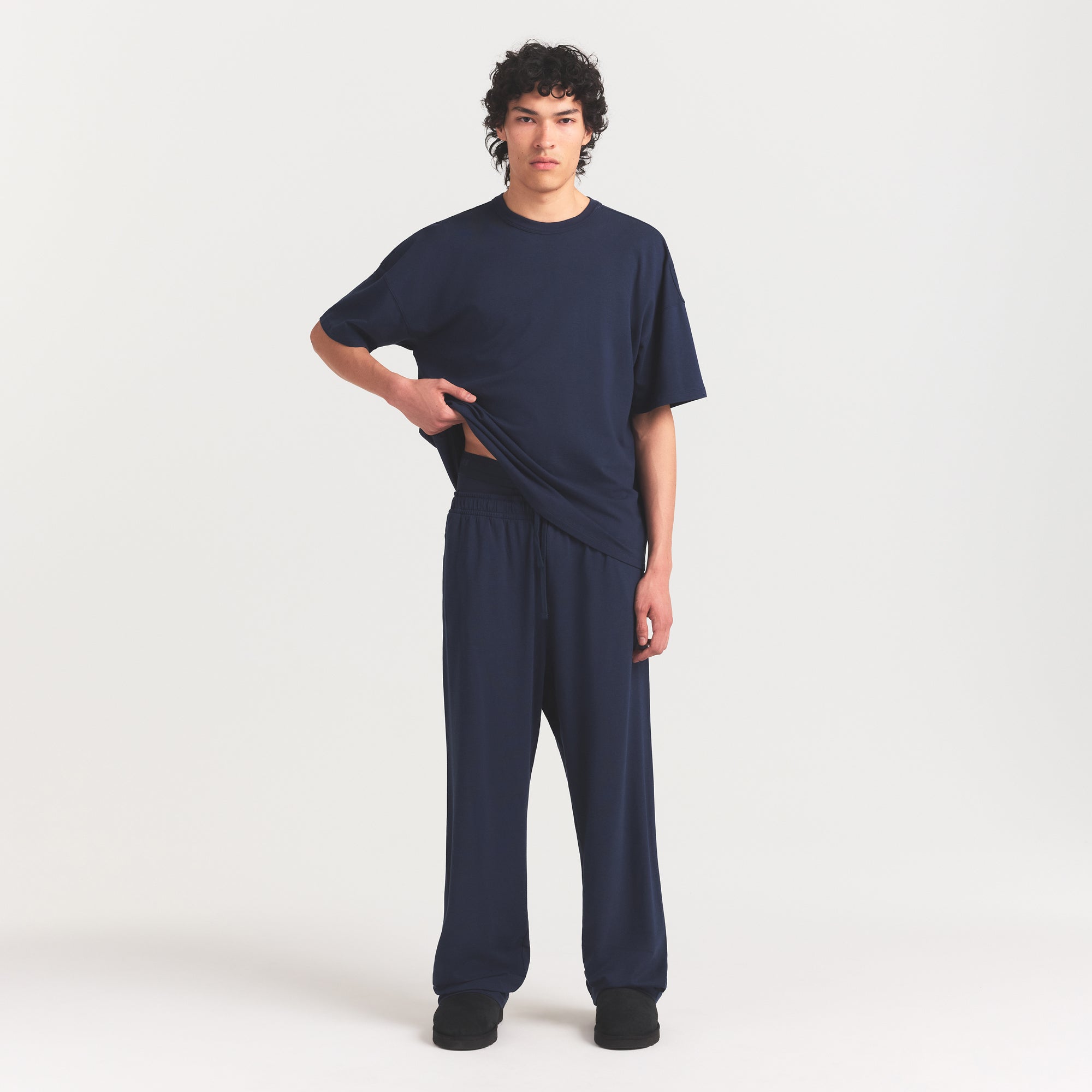 jersey lounge mens relaxed straight leg pant jersey lounge mens relaxed straight leg pant